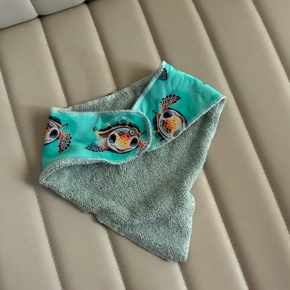 Turtle Print Baby Bib Soft